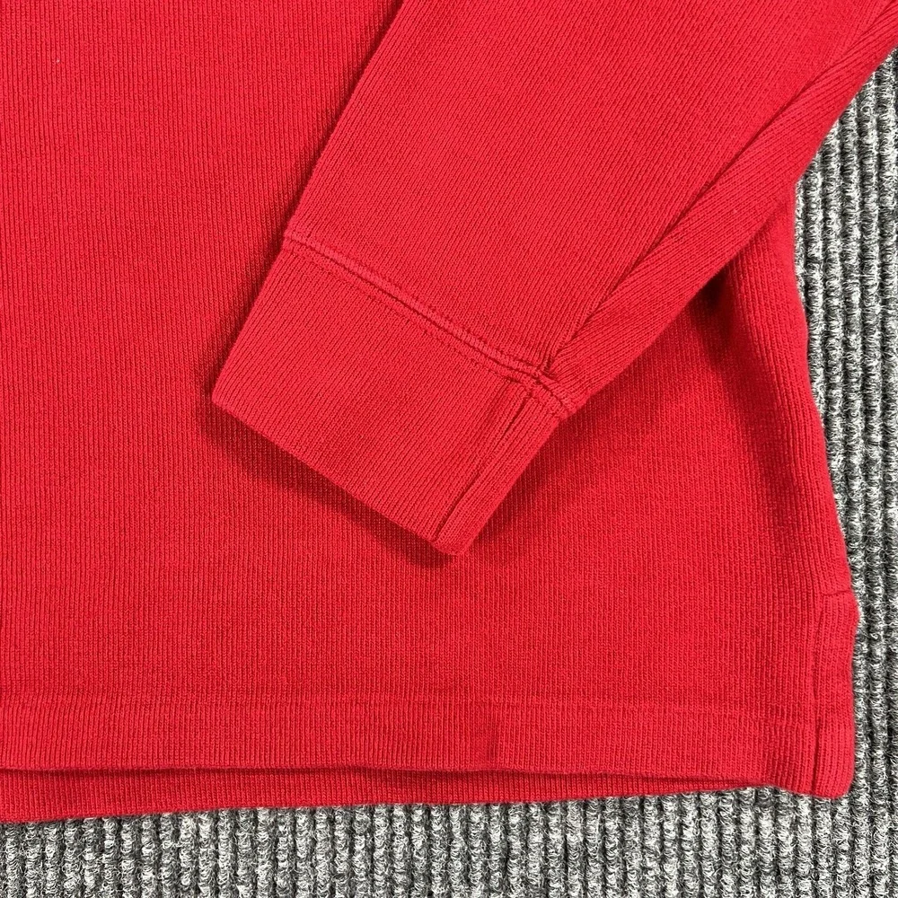 Polo Ralph Lauren Sweatshirt Mens Large Red Long Sleeve 1/4 Zip Pullover